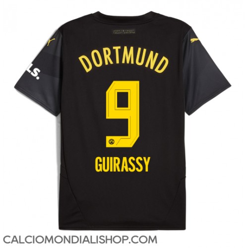 Maglie da calcio Borussia Dortmund Serhou Guirassy #9 Seconda Maglia 2024-25 Manica Corta